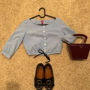 STAUD top - designer - babe blue